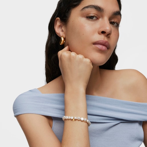Tous Pulsera De Perlas Cultivadas Y Oro Sweet Dolls