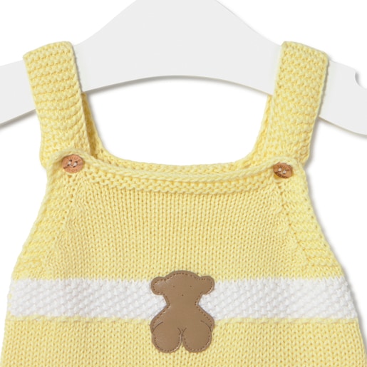 Tous Ranita De Punto De Bebé Tricot A Rayas Amarillo