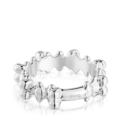 Tous Anillo Mediano De Plata Motivos Oso Bold Bear