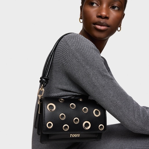 Tous Bandolera Pequeña Negra Audree Eyelets