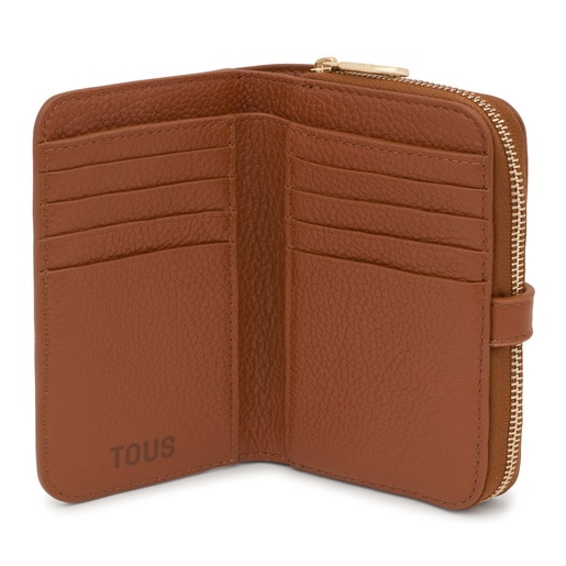 Tous Billetera De Piel Camel TOUS Buckles