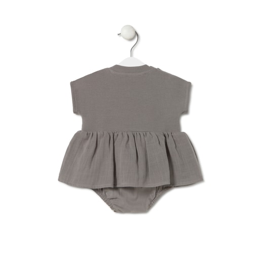 Tous Body con falda de bebé Classic gris