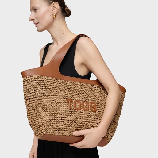 Tous Capazo Grande Camel TOUS Lirio Rafia