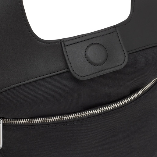 Tous Capazo Mediano Negro TOUS Lirio Rafia