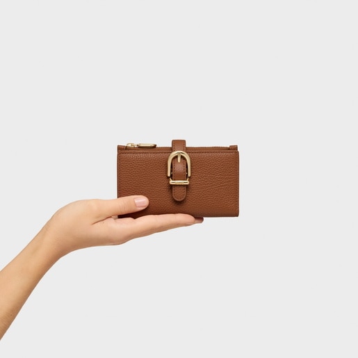 Tous Cartera De Piel Camel TOUS Buckles