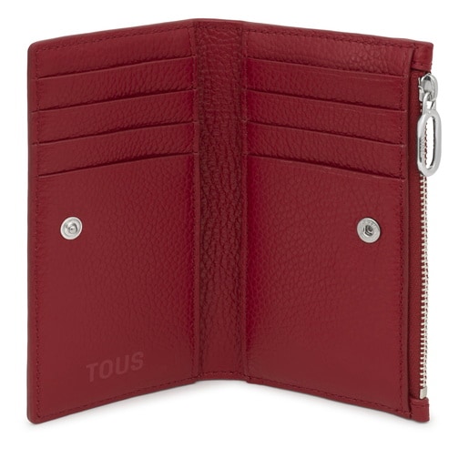 Tous Cartera De Piel Granate TOUS Buckles