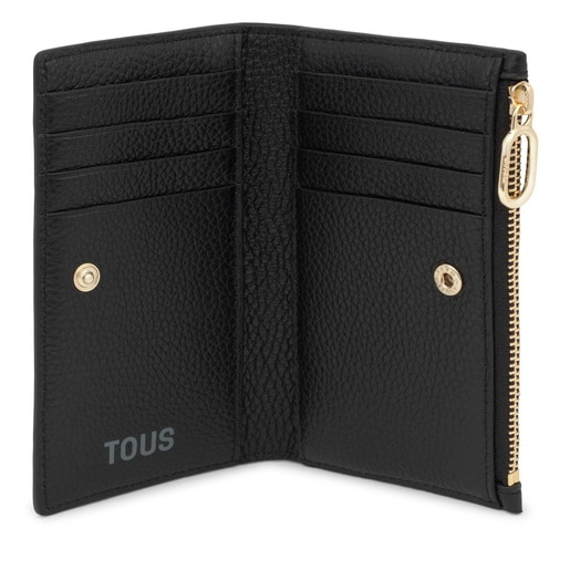 Tous Cartera De Piel Negra TOUS Buckles