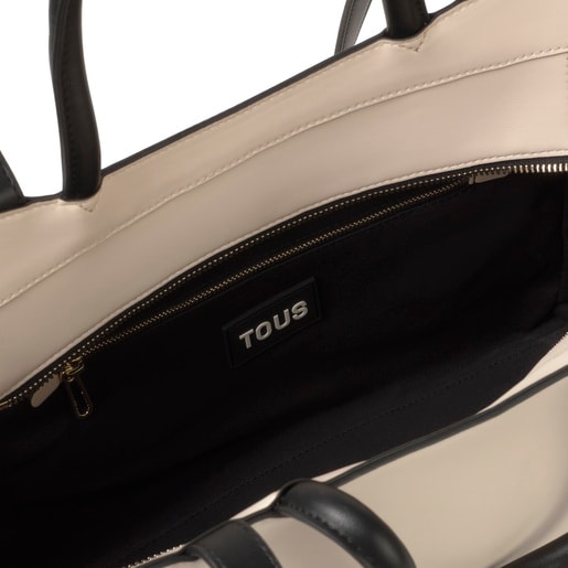 Tous City Mediano Beige Y Negro Kaos Icon