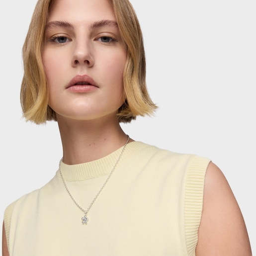 Tous Collar Corto Flor De Plata Daisy