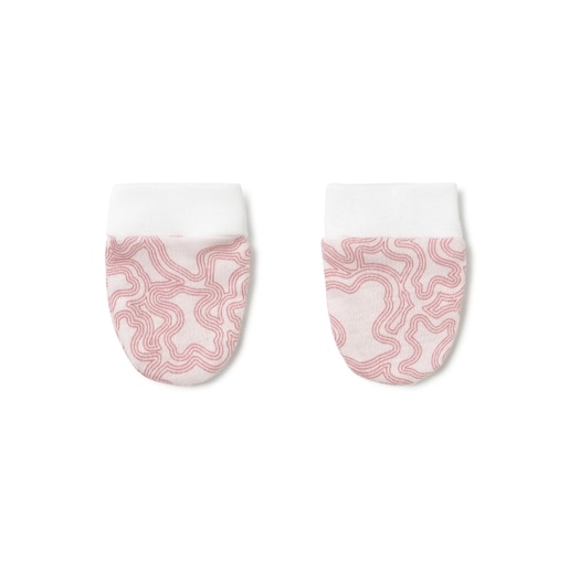 Tous Conjunto de bebé gorro y manoplas KaosP rosa