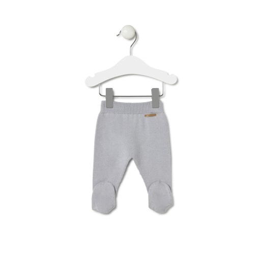 Tous Conjunto De Punto De Bebé Tricot A Rayas Gris