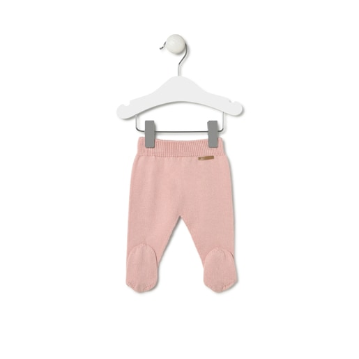 Tous Conjunto De Punto De Bebé Tricot A Rayas Rosa