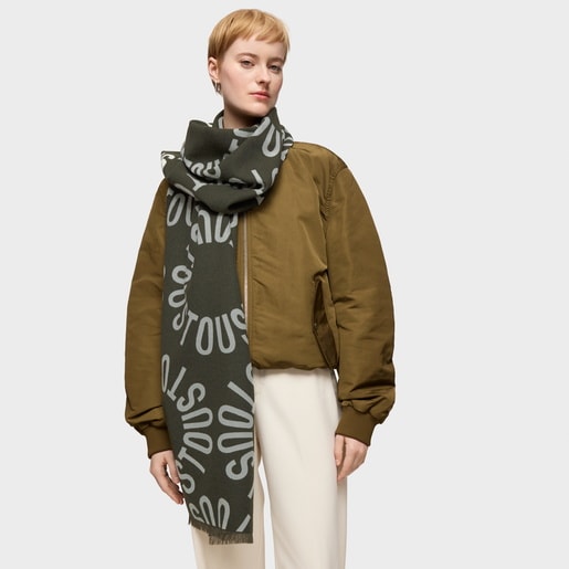 Tous Foulard Caqui TOUS Round Logo