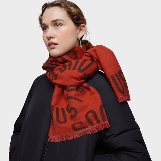 Tous Foulard Naranja TOUS Round Logo