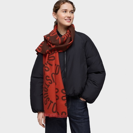 Tous Foulard Naranja TOUS Round Logo