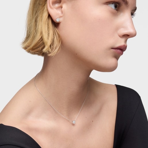 Tous Gargantilla De Oro Blanco Y Diamante Daisy