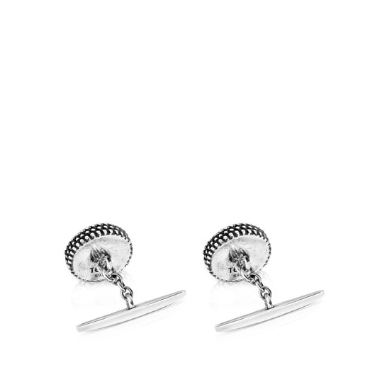 Tous Gemelos De Plata Envejecida Y ónix TOUS Man