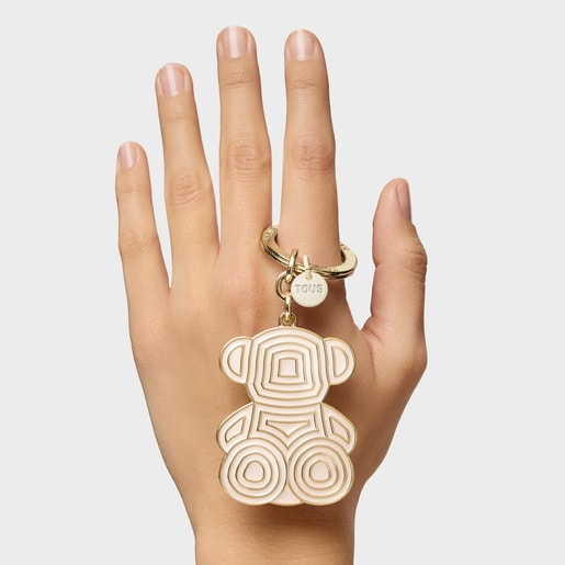 Tous Llavero Beige Bold Bear Lines