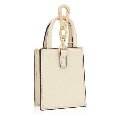 Tous Llavero mini bolso pop beige