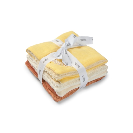 Tous Muselina Pack De 3 Con Rizo Classic Amarillo