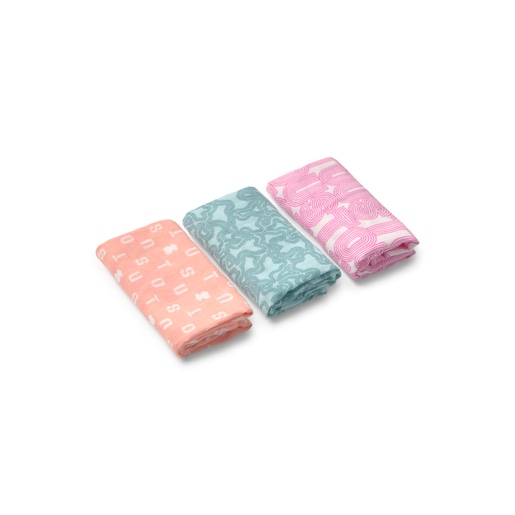 Tous Muselina Pack De 3 MMuse Rosa