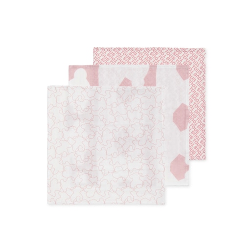 Tous Muselina pack de 3 MMuse rosa