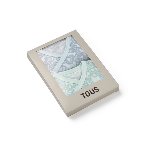 Tous Pack De Bodys De Bebé Cruzados KaosP Celeste