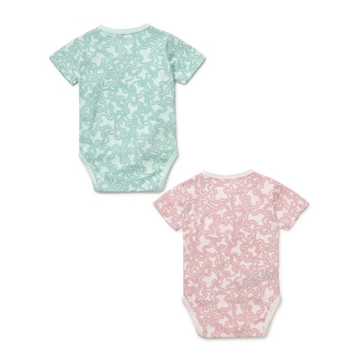 Tous Pack de bodys de bebé cruzados KaosP rosa