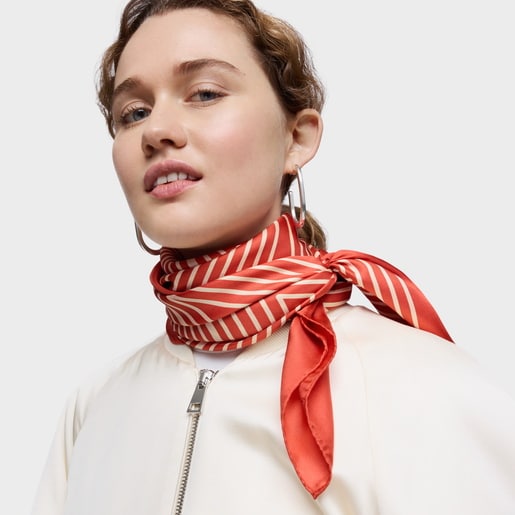 Tous Pañuelo Cuadrado Naranja TOUS Maze