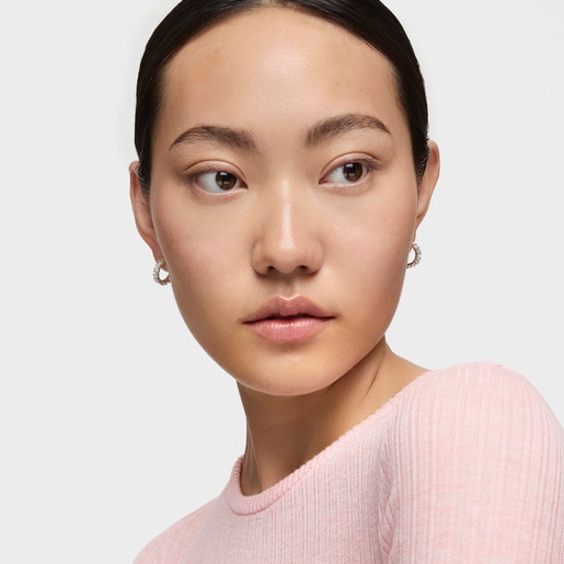 Tous Pendientes Aro De Plata Straight