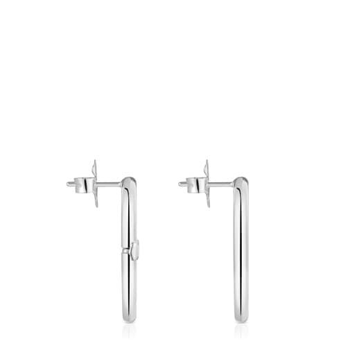 Tous Pendientes cortos de plata Hold Oval