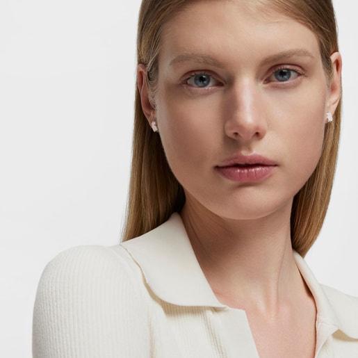 Tous Pendientes De Plata Con Cuarzo New Color