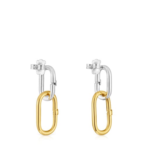 Tous Pendientes Largos Bicolor Hold Oval