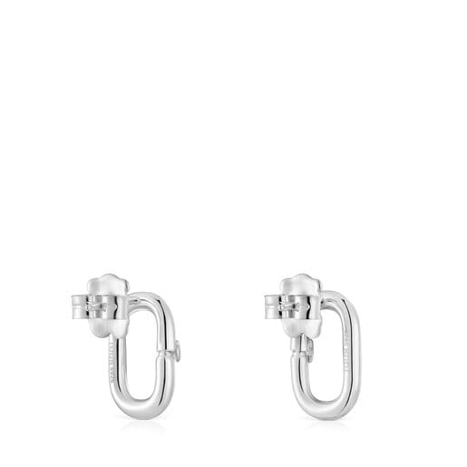 Tous Pendientes Pequeños De Plata Hold Oval