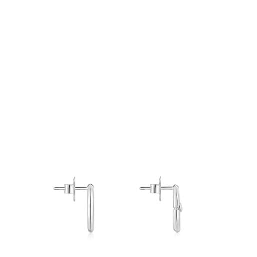 Tous Pendientes pequeños de plata Hold Oval