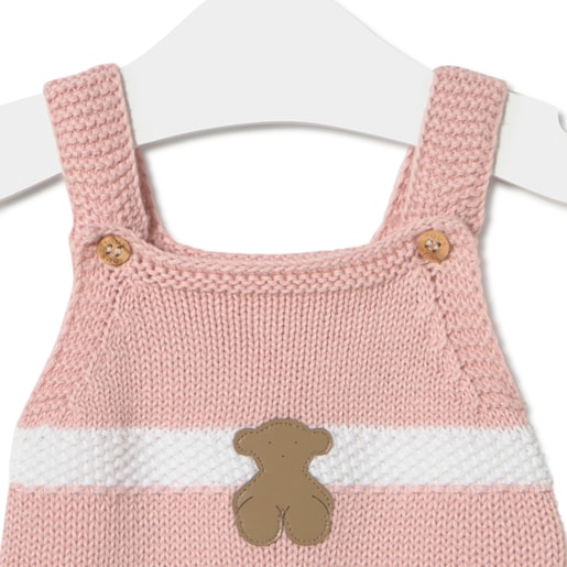 Tous Ranita De Punto De Bebé Tricot A Rayas Rosa