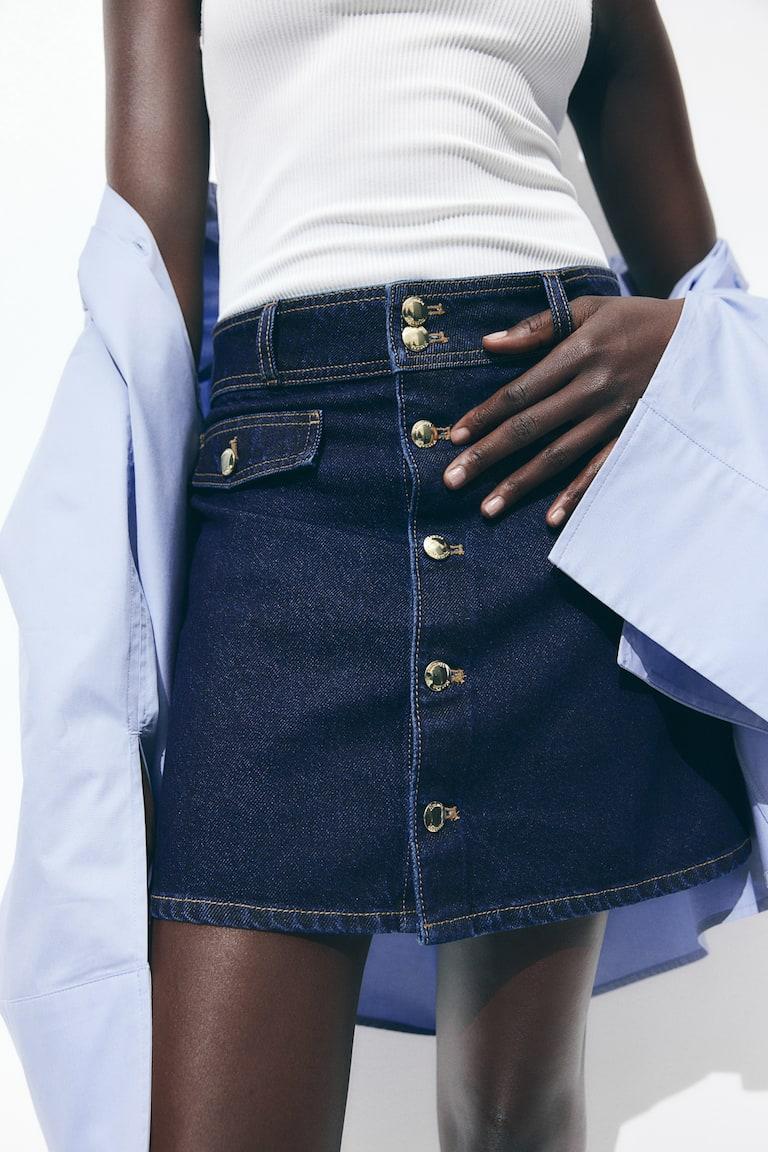 H&M A-line Mini Skirt - Marrón/Estampado De Leopardo - MUJER