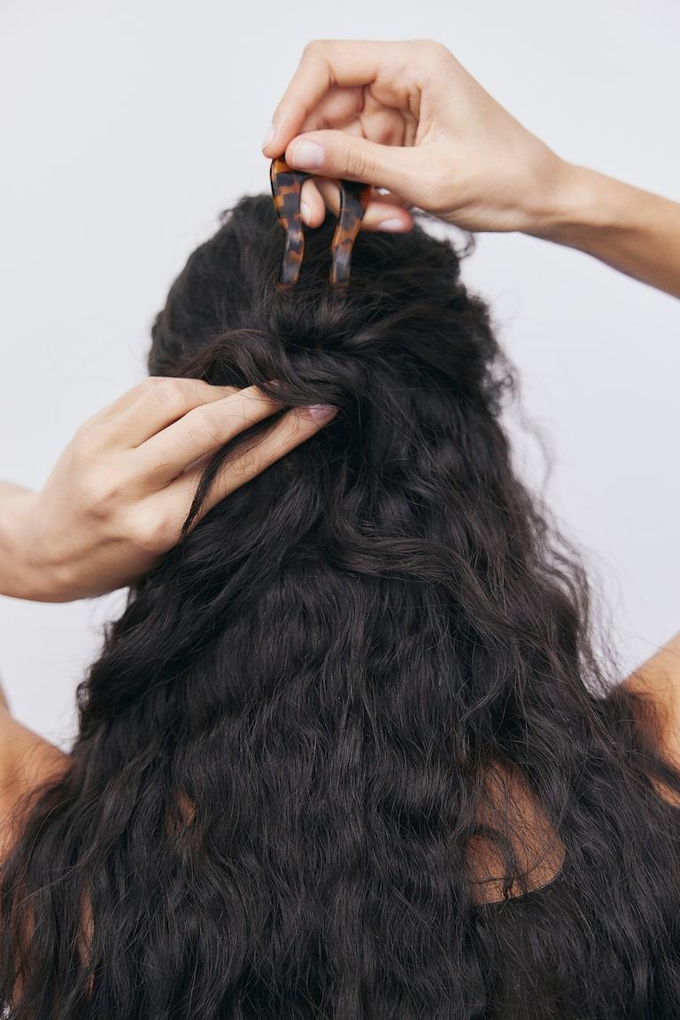 H&M Aguja de pelo con diseño - Marrón/Diseño carey - MUJER