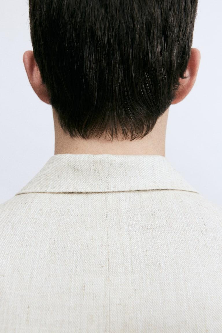 H&M Americana En Mezcla De Lino Regular Fit - Beige Claro - HOMBRE