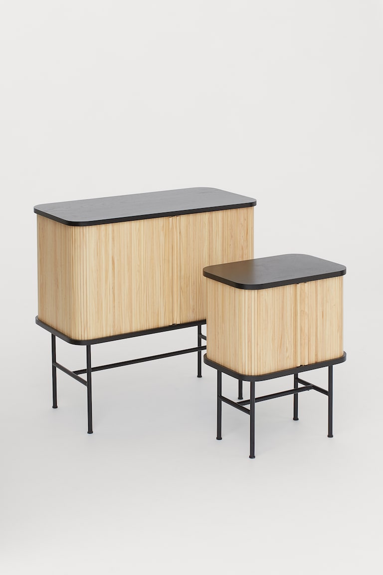 H&M Armario Con Puertas De Celosía - Negro/Beige - HOME