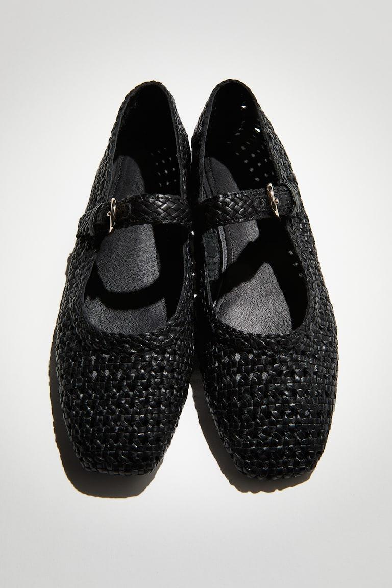 H&M Bailarinas de piel estilo merceditas - Burdeos - MUJER