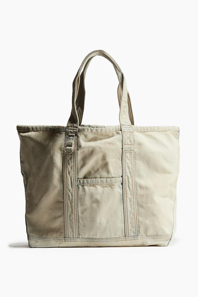 H&M Bolsa shopper en denim efecto lavado - Beige claro - HOMBRE