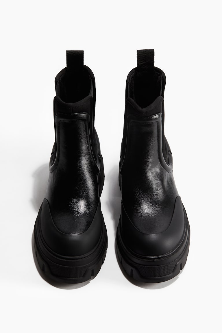 H&M Botas Chelsea Con Forro Cálido - Verde Caqui Oscuro - MUJER