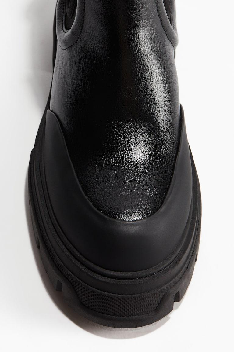 H&M Botas Chelsea Con Forro Cálido - Verde Caqui Oscuro - MUJER