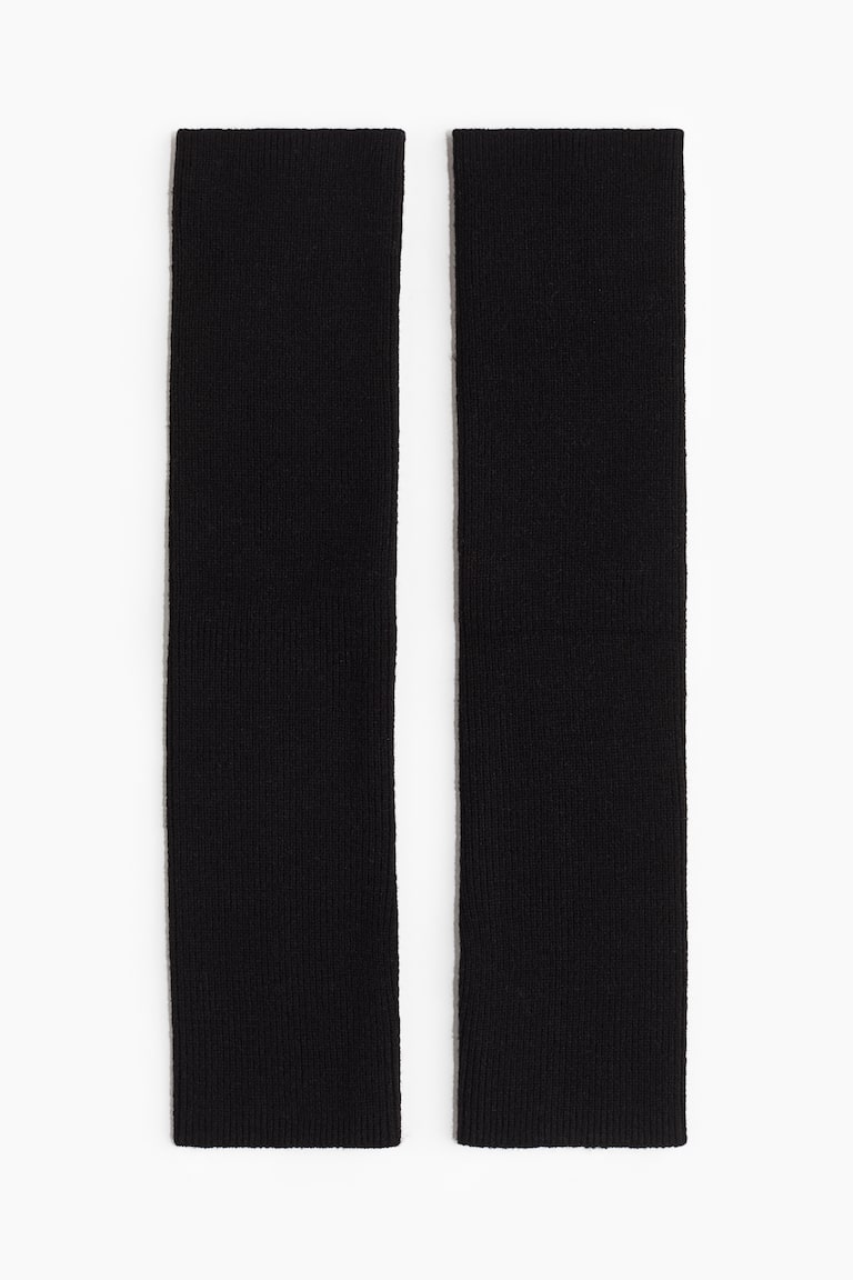 H&M Calentadores de brazo en punto de canalé - Negro - MUJER