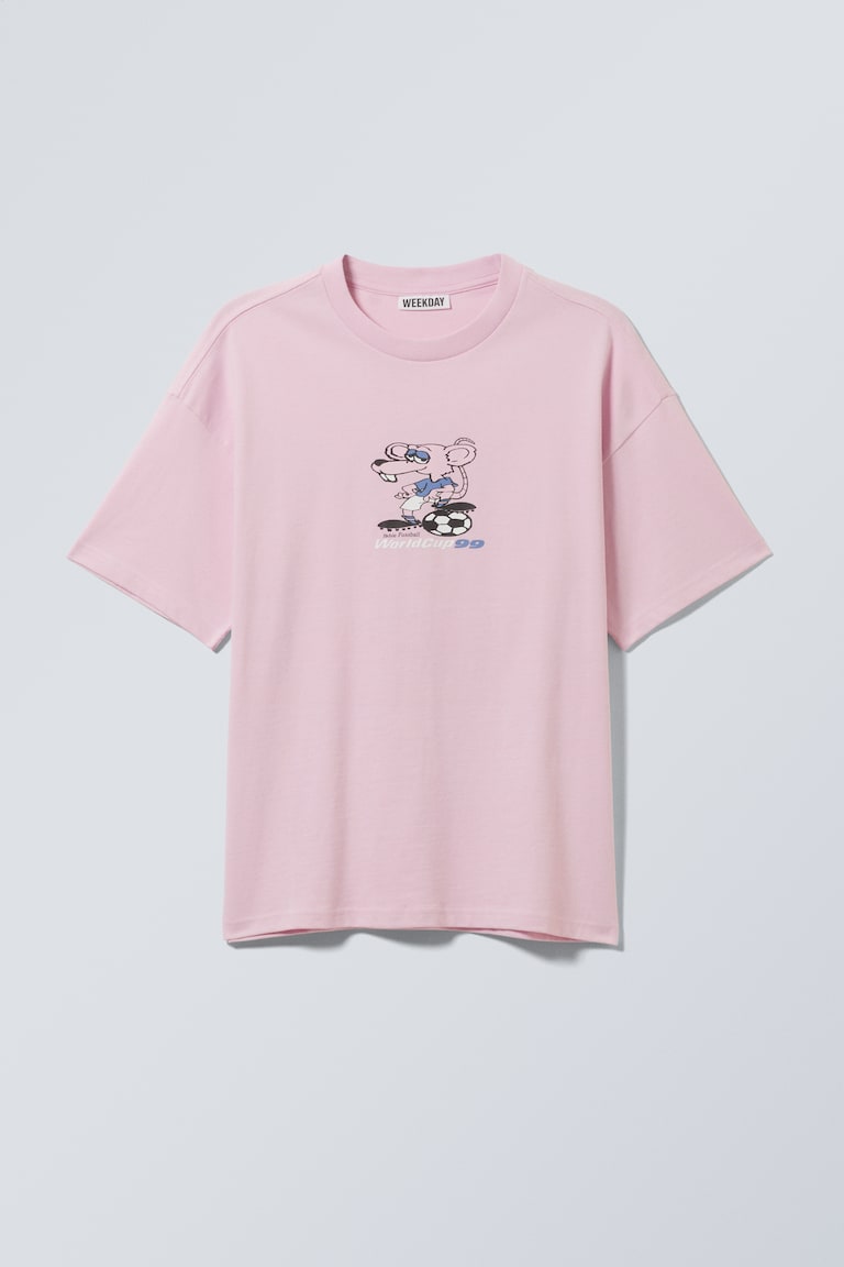 H&M Camiseta boxy con gráfico estampado Great - Gris - Donkey Reality - HOMBRE