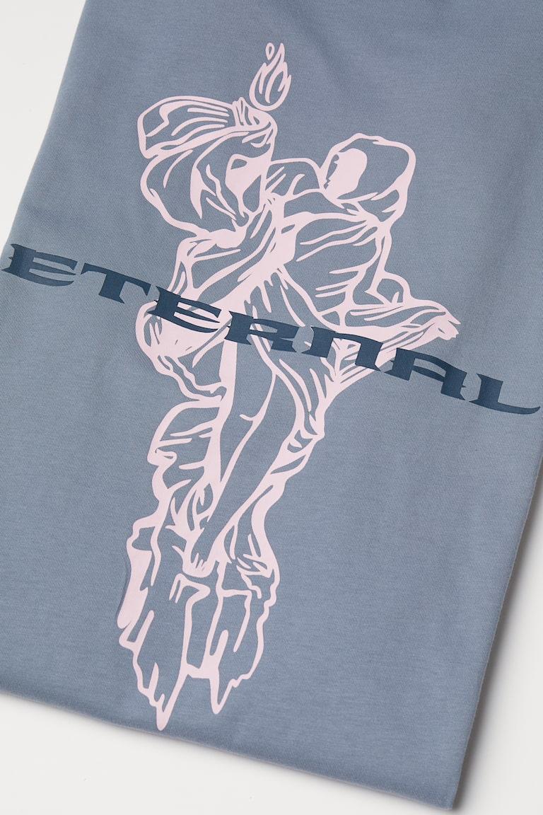 H&M Camiseta Con Motivo Estampado Loose Fit - Beige Claro/Better Than Ever - HOMBRE