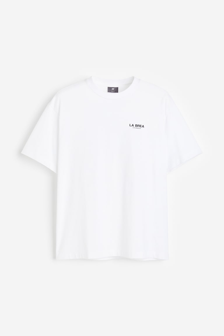 H&M Camiseta con motivo estampado Loose Fit - Negro/NY - HOMBRE