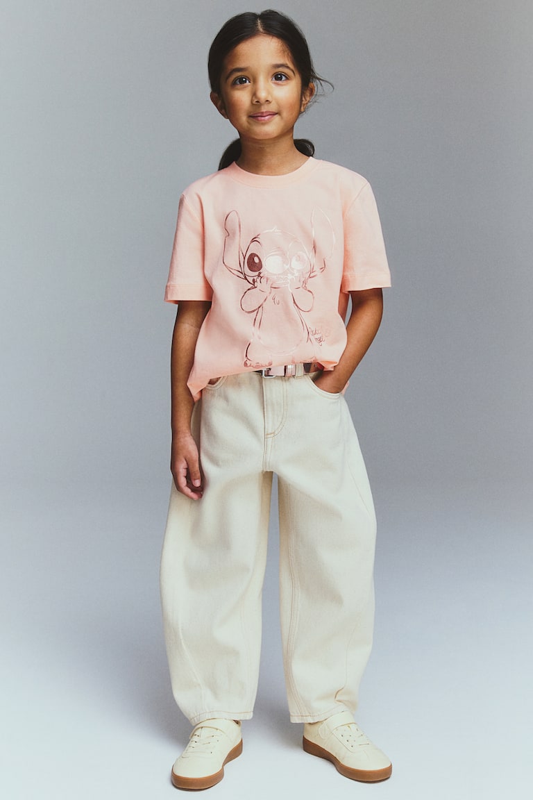 H&M Camiseta De Algodón Con Motivo Estampado - Amarillo/Pata Daisy - NIÑOS