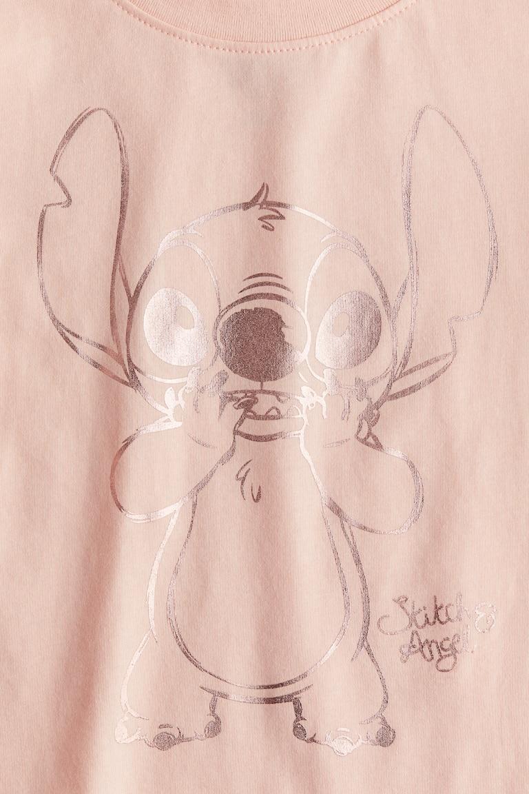 H&M Camiseta De Algodón Con Motivo Estampado - Azul Claro/Alicia - NIÑOS